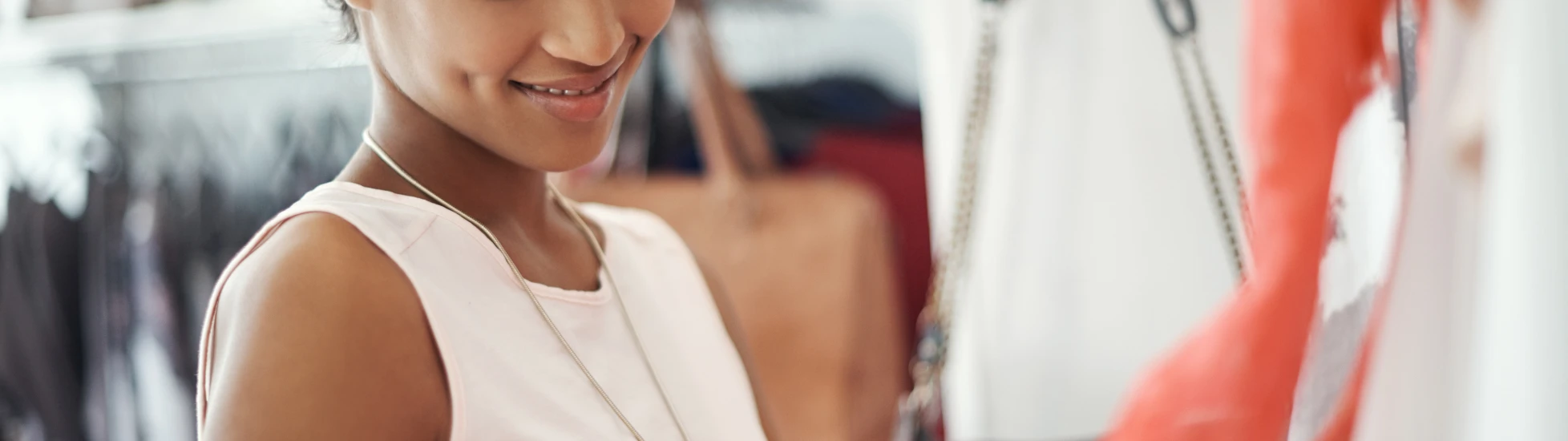 woman shopping for clothes