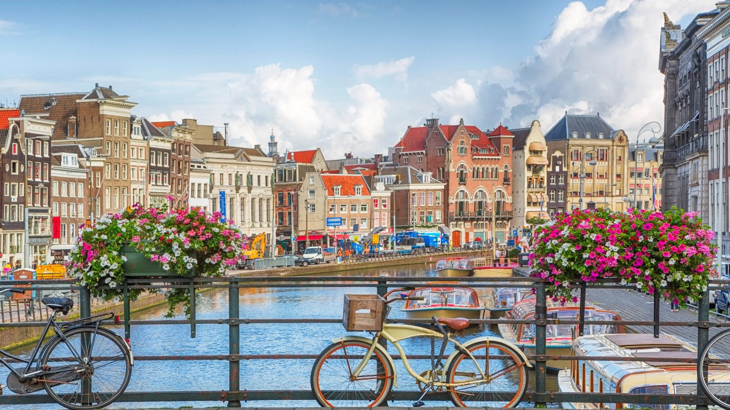 Amsterdam canal bridge image