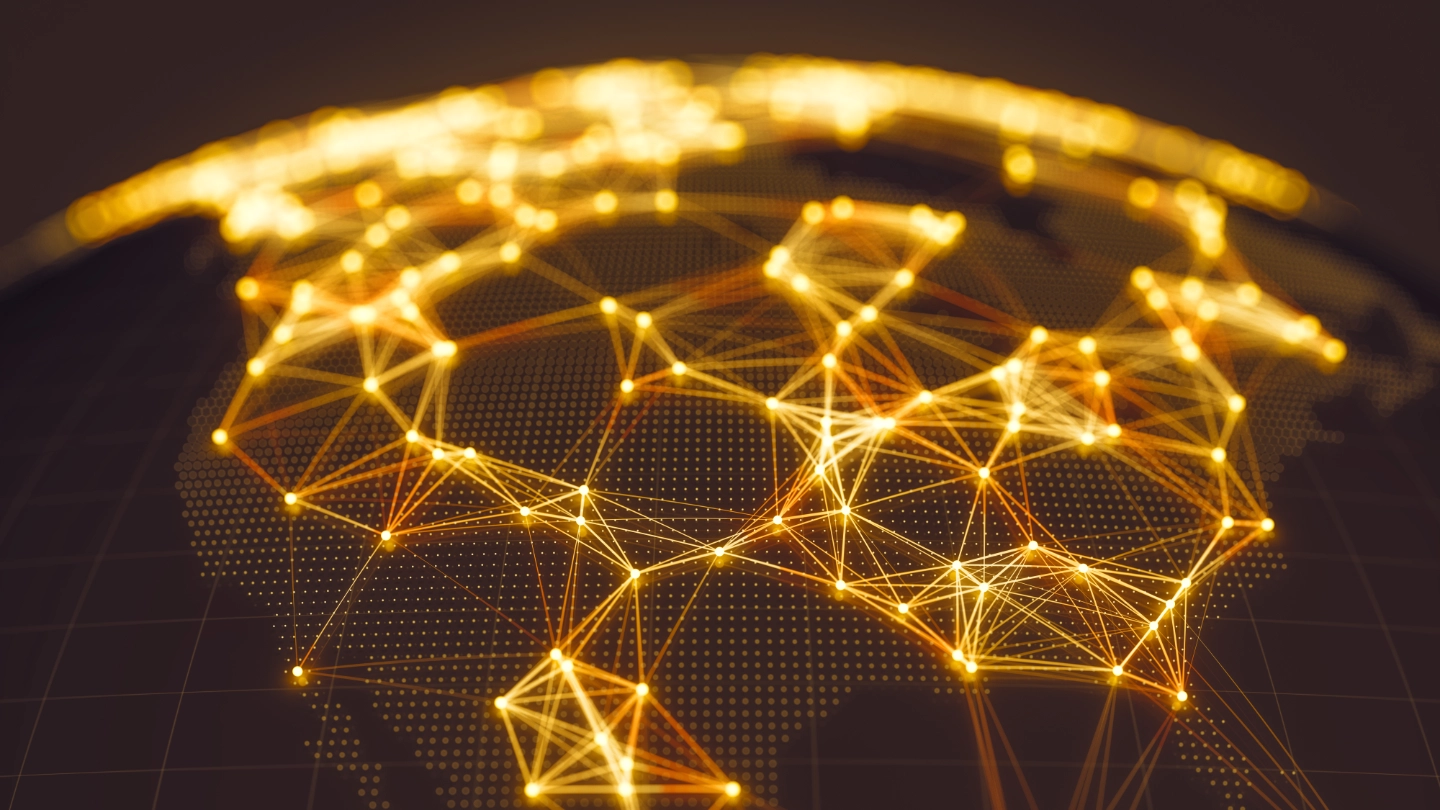 Digital network globe image